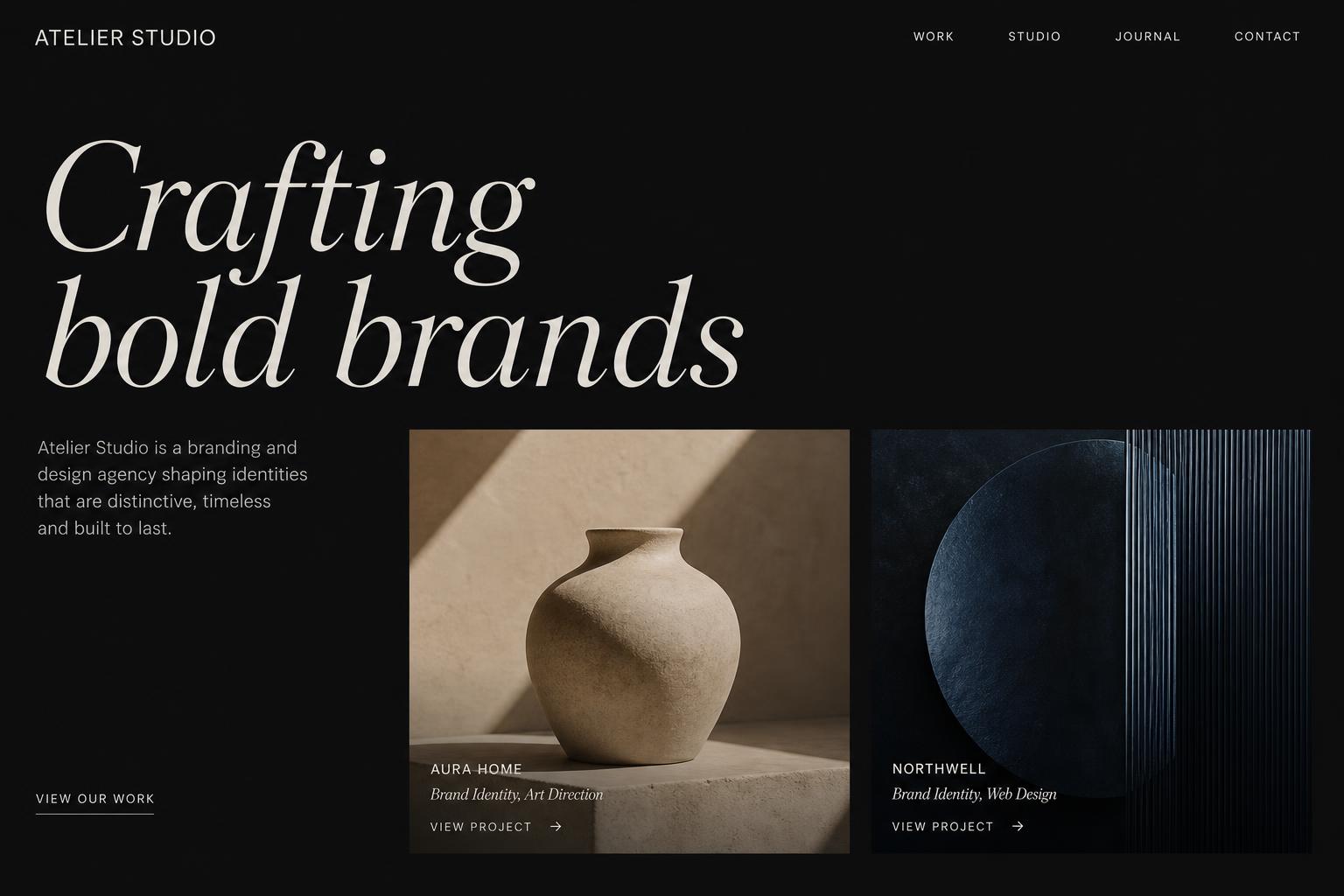 Atelier Studio website preview