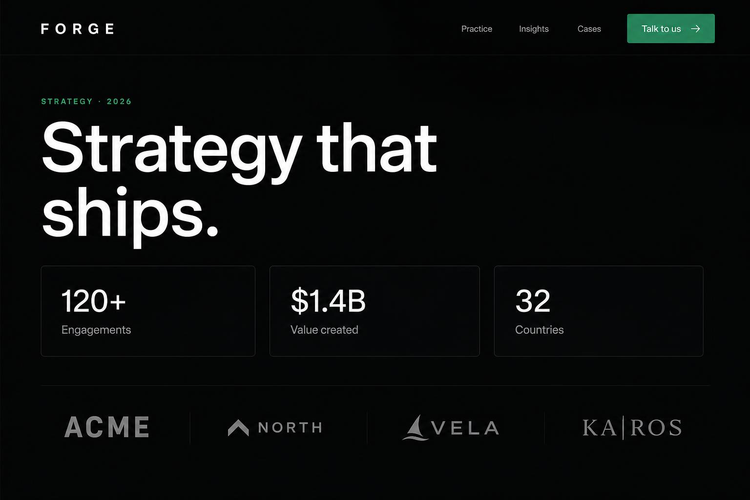 Forge Consulting website preview