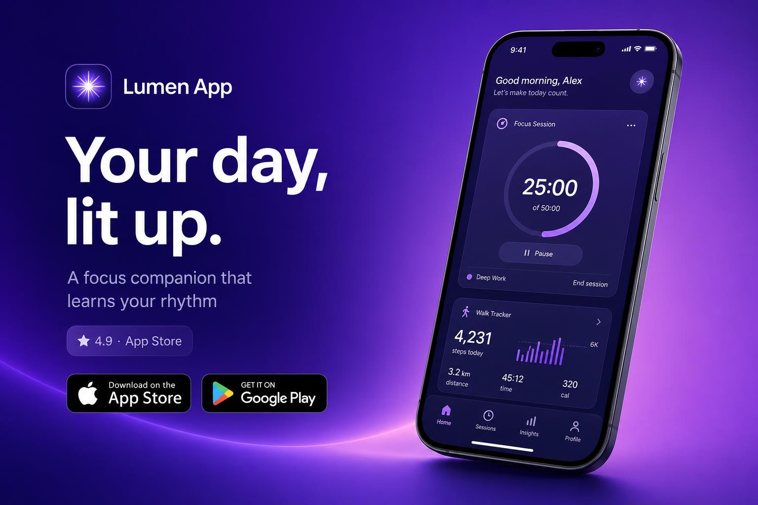 Lumen App website preview